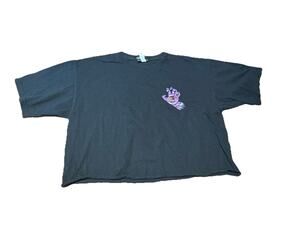 Santa Cruz Shirt Youth Medium Black Skateboards Skate Screaming Hand Streetwear